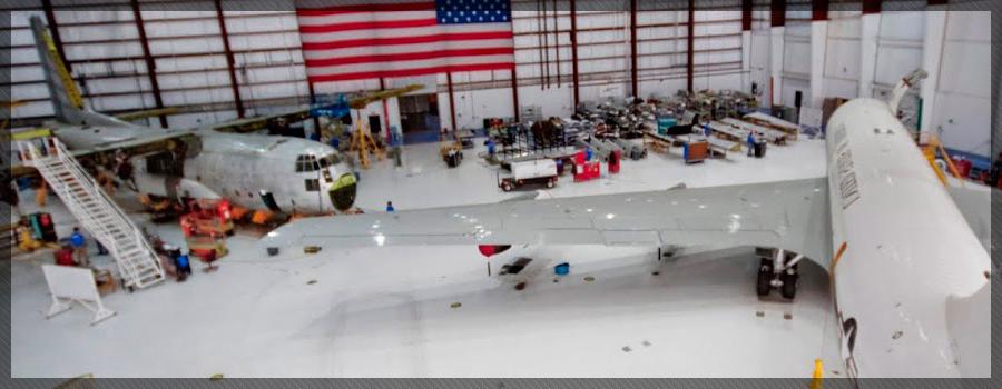 High view of the hanger